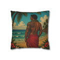 Tropical Hawaiian Man & Woman Decorative Cushion Covers