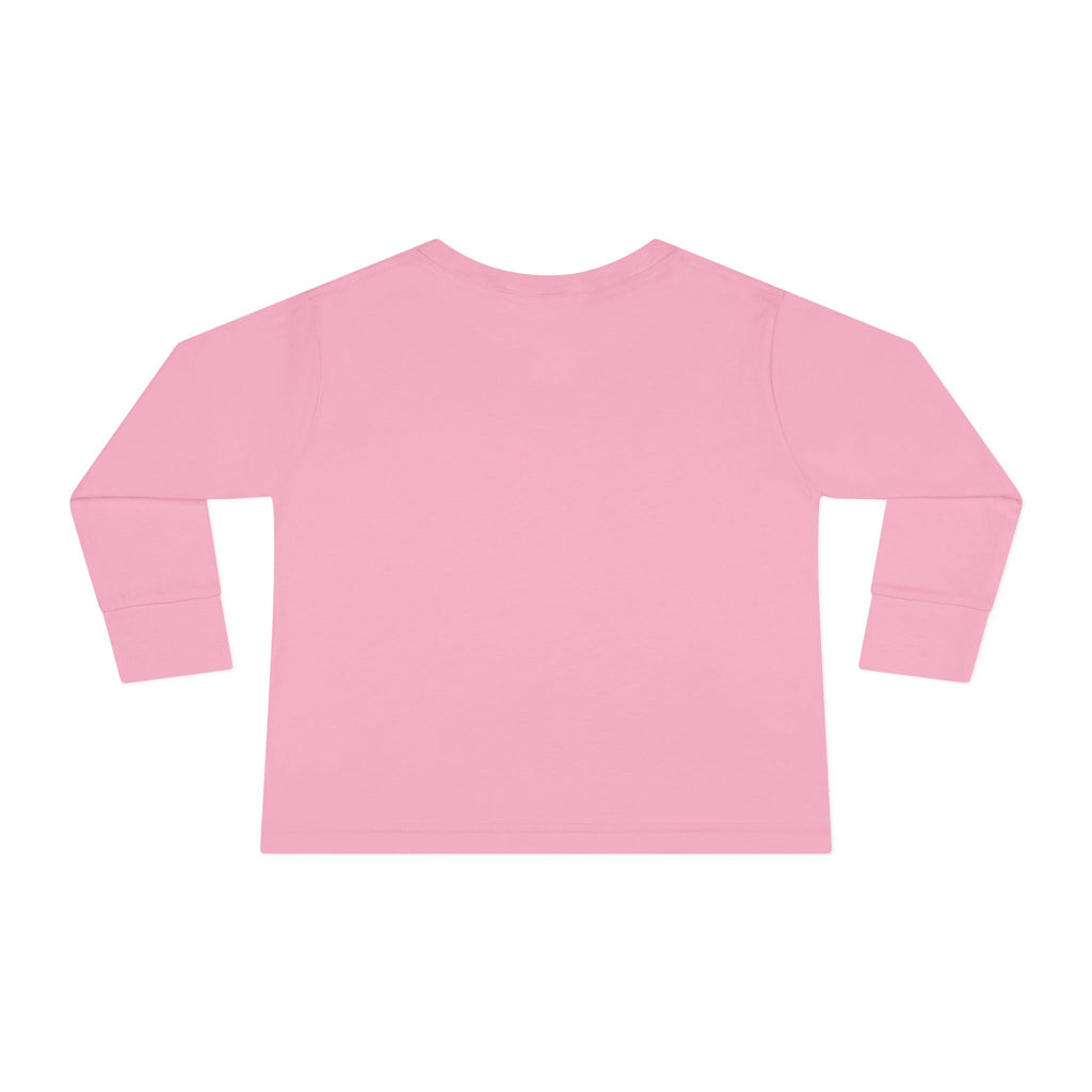 Toddler Long Sleeve Tee — Kawaii Ukiyo-e Crane Ride with Rising Sun