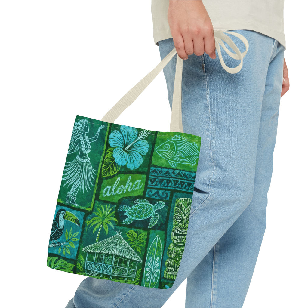 Tote Bag — Vintage Tropical Hawaiian Print