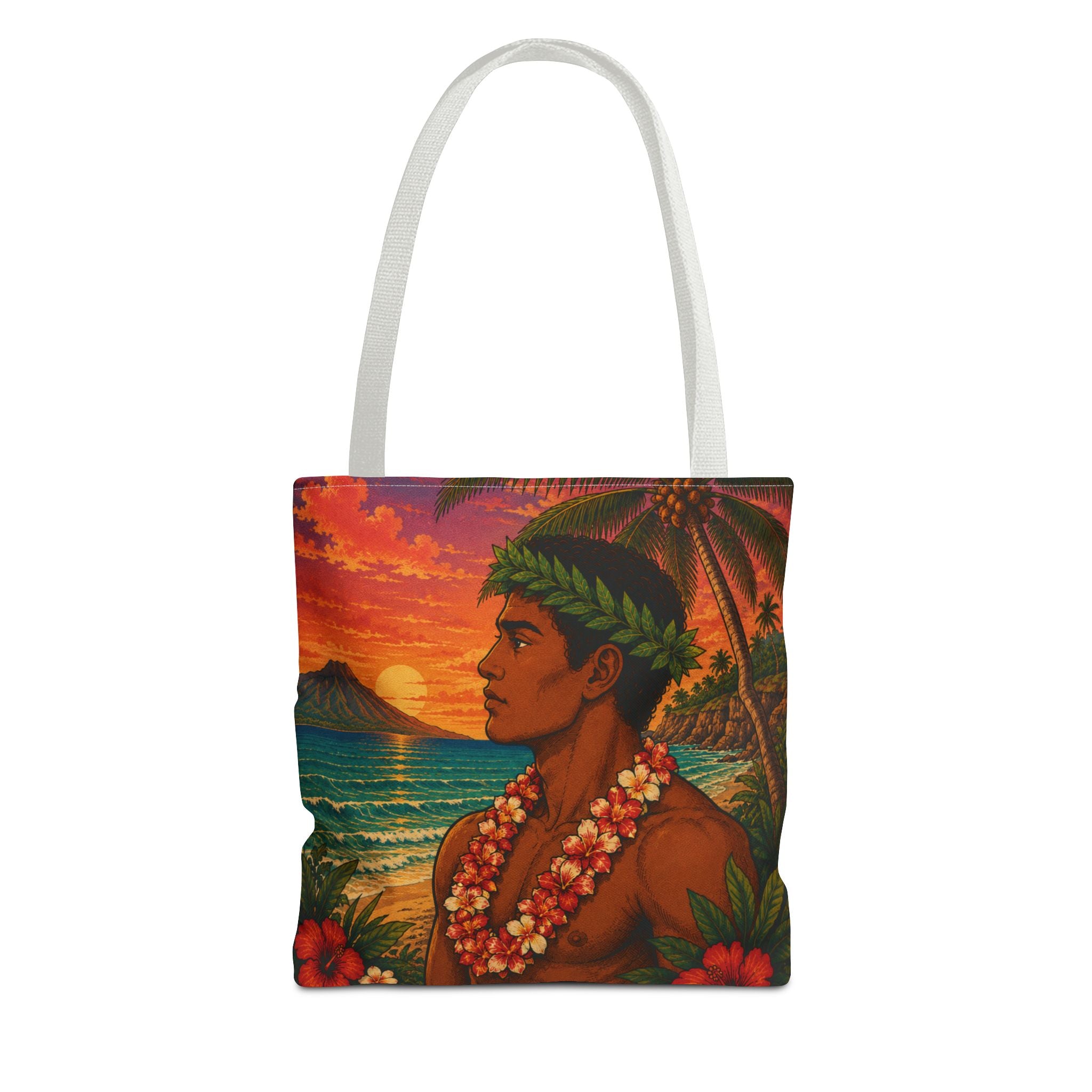 Tropical Hawaiian Beach Tote Bag — Bright Island Paradise Design