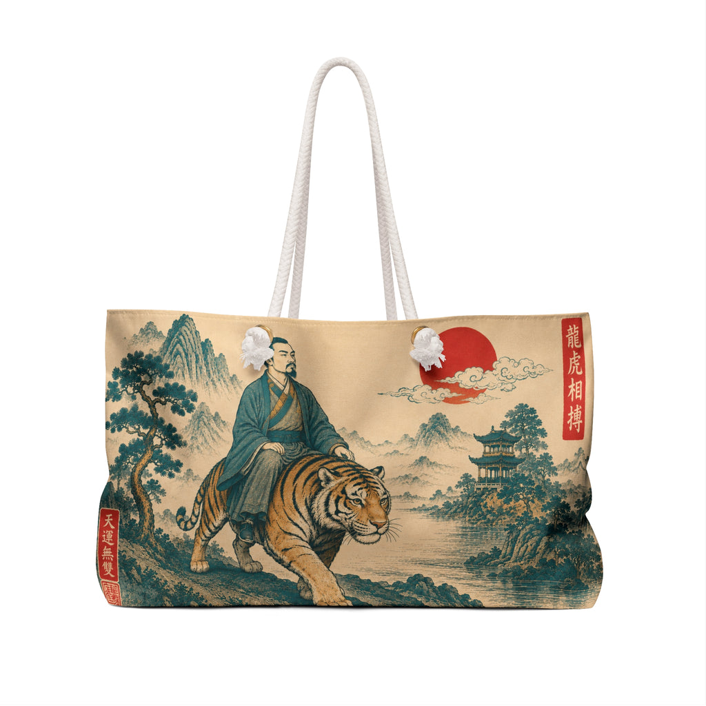 Vintage Oriental Tiger Weekend Tote Bag – Japanese Sunset Travel Tote