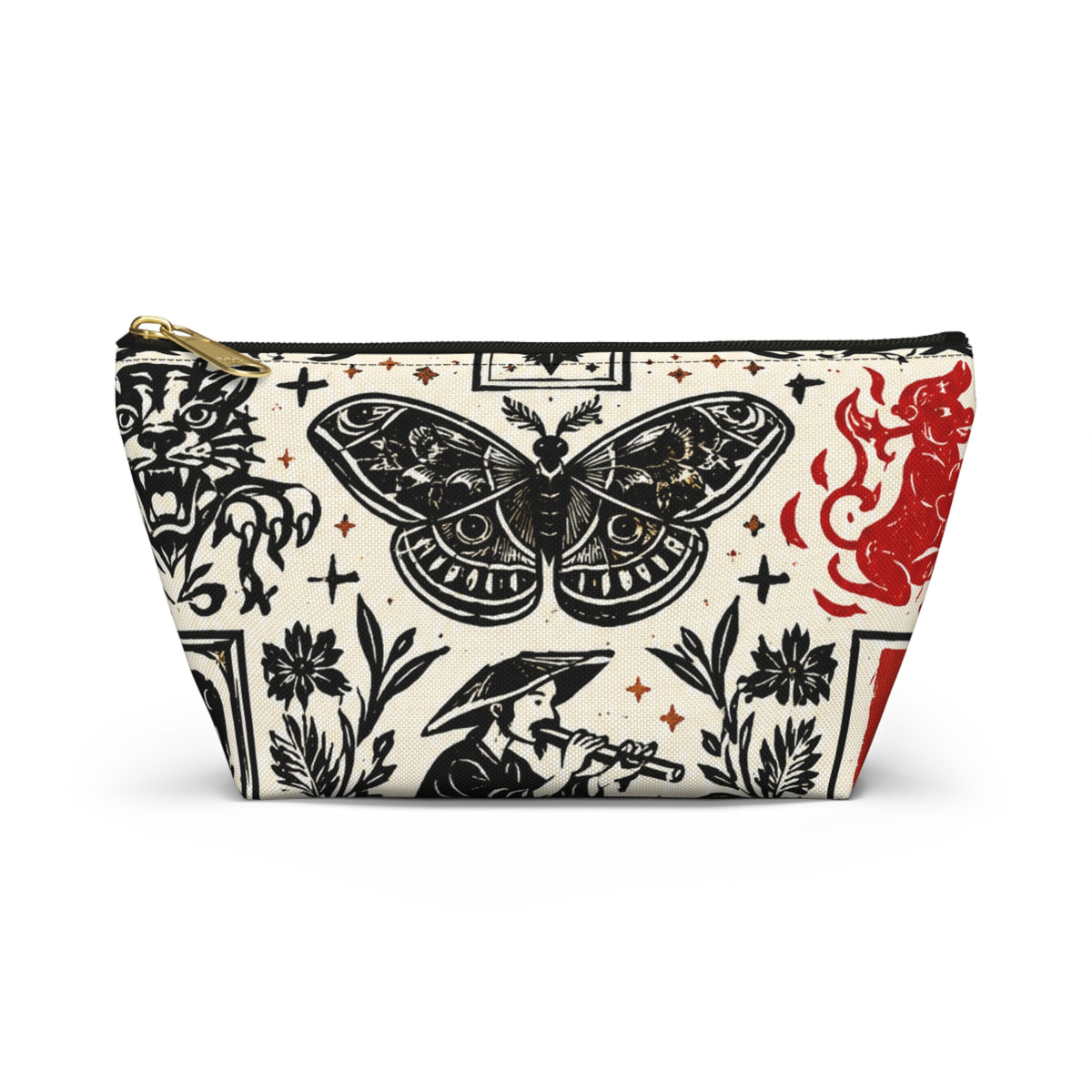 Travel Accessory Pouch - Vintage Asian Stamp Art, makeup bag design