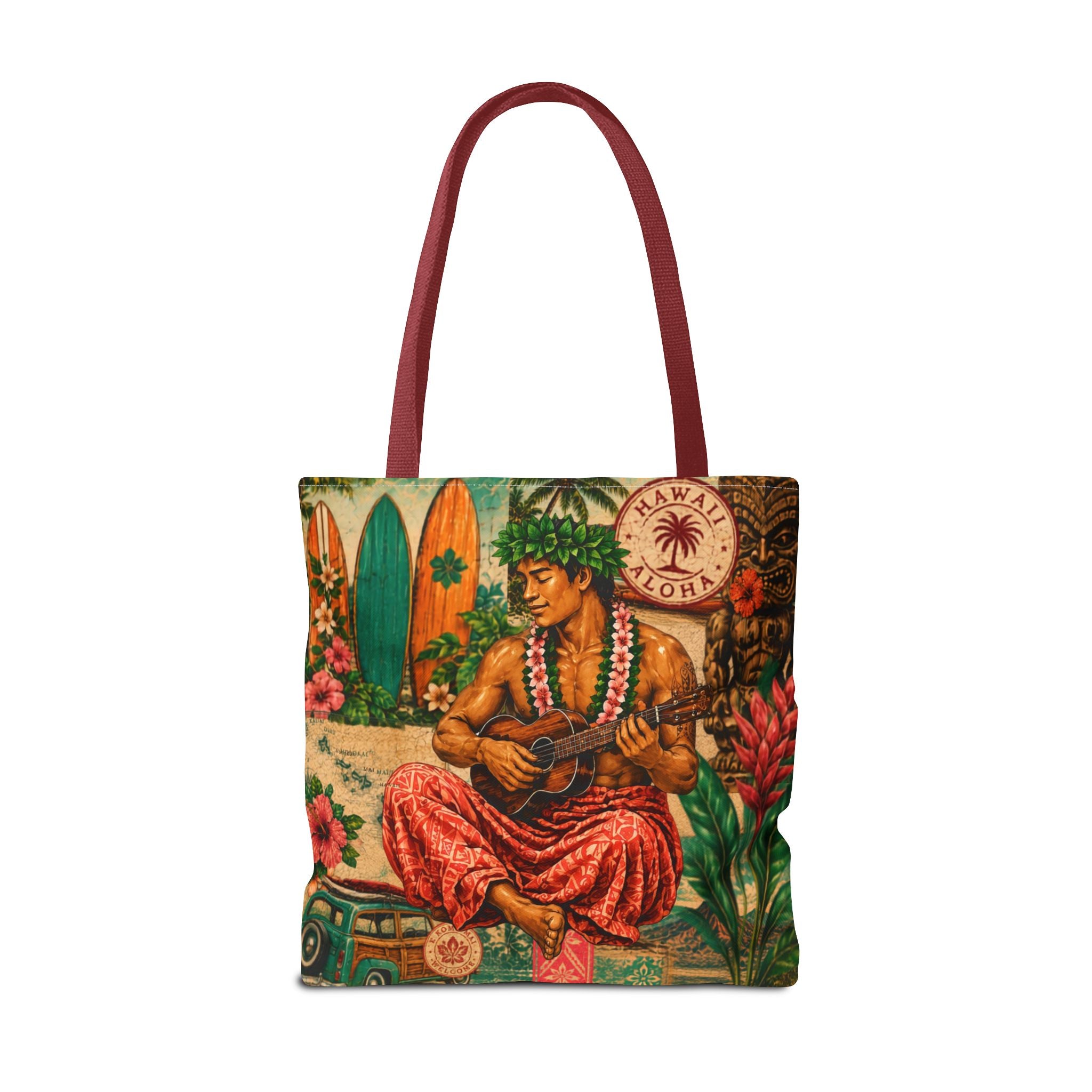 Island Story - Vintage Tropical Island Tote Bag