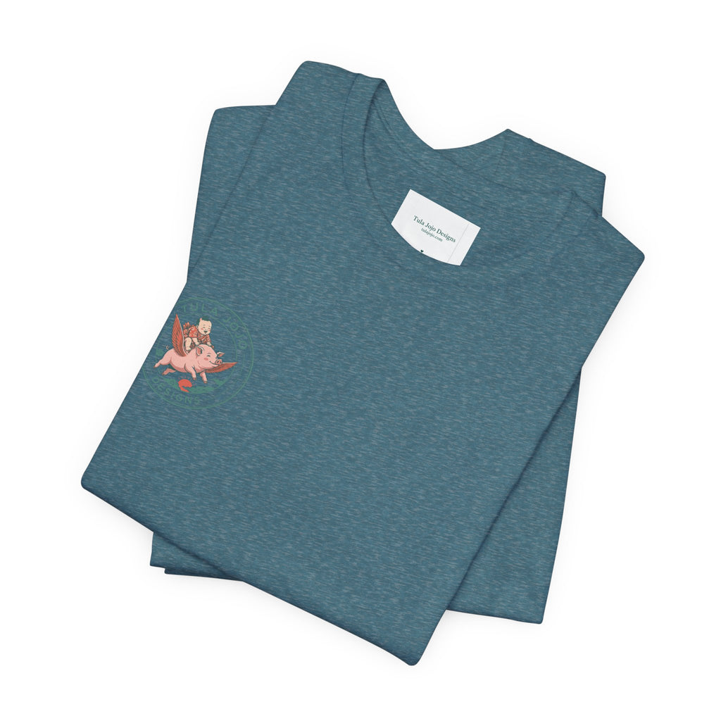 Unisex T Shirt Meditation  — “The Only Way Out Is In” Lotus Buddha