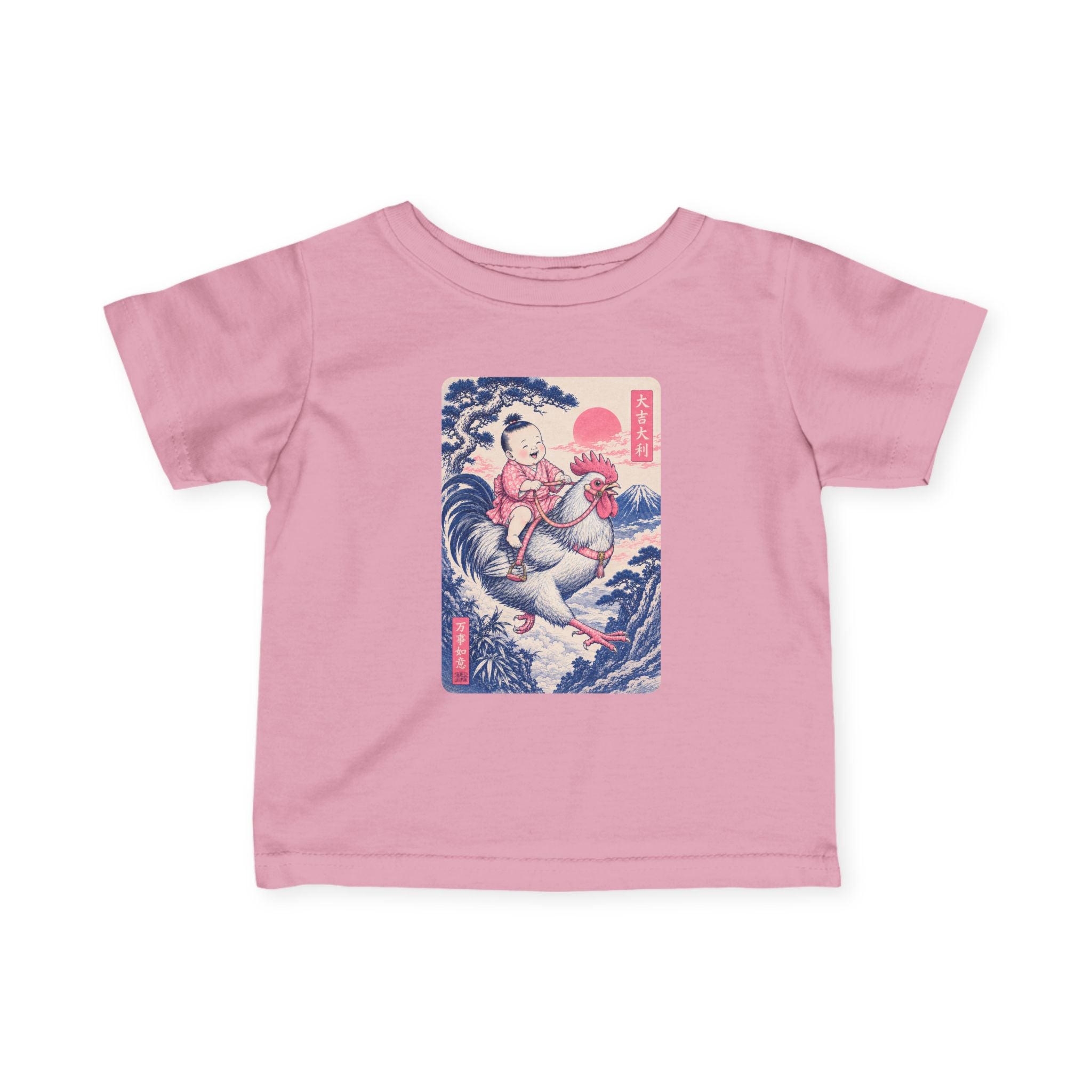 Infant Tee — Cute Baby Riding Rooster