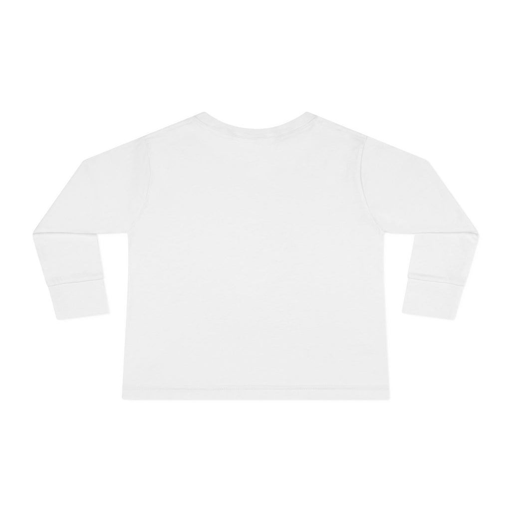 Toddler Long Sleeve Tee — Kawaii Ukiyo-e Crane Ride with Rising Sun