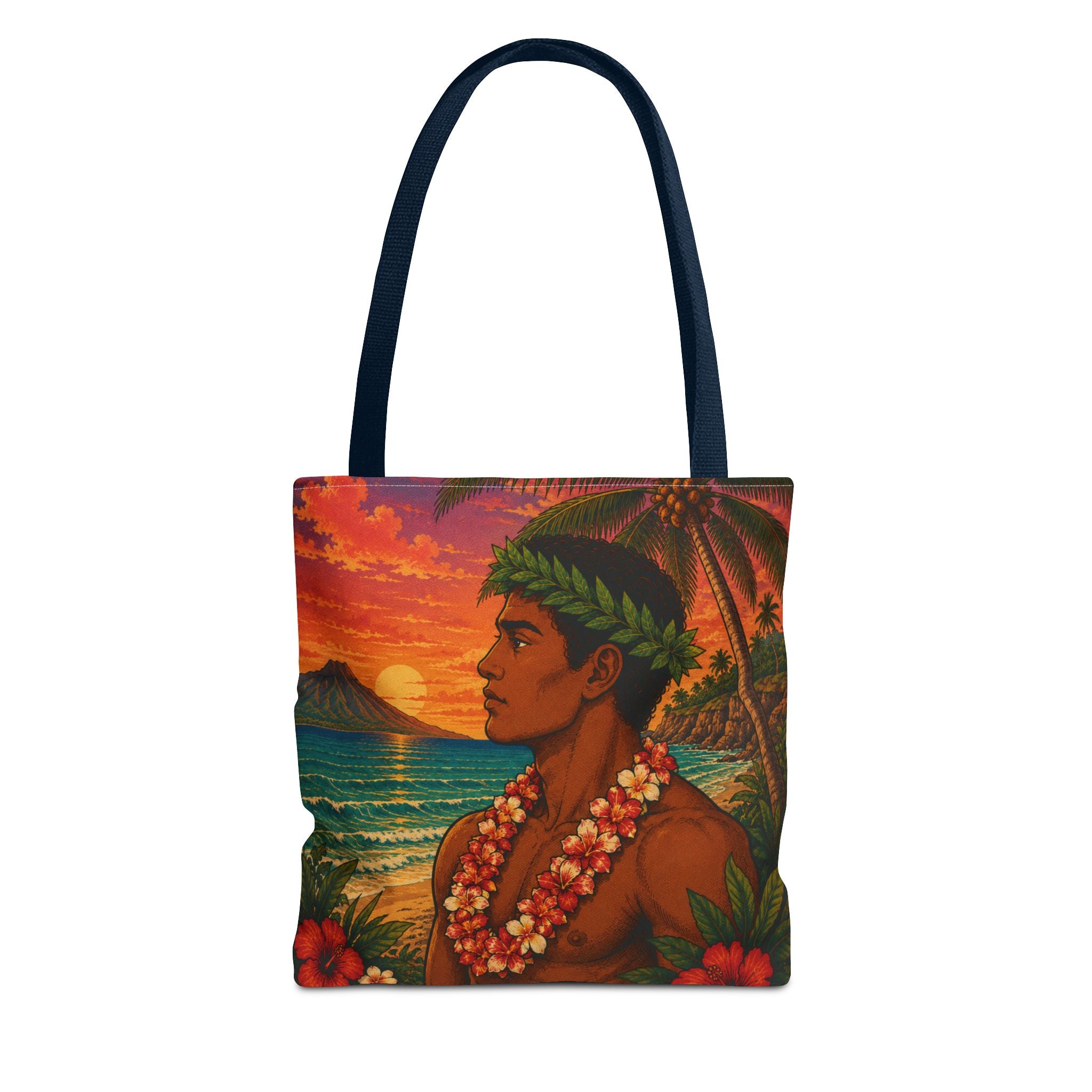 Tropical Hawaiian Beach Tote Bag — Bright Island Paradise Design