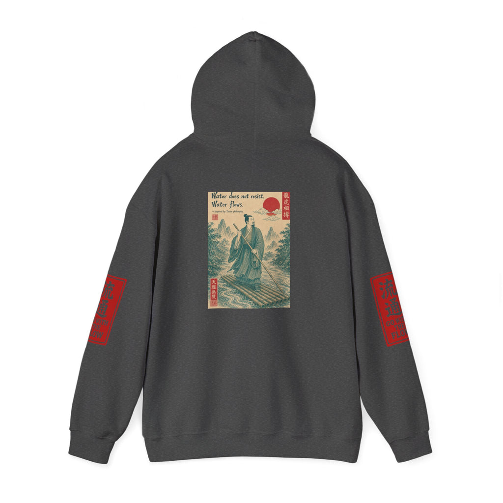 Unisex Hoodie — Vintage Japanese Ukiyo-e Wave & Man Graphic Hooded Sweatshirt