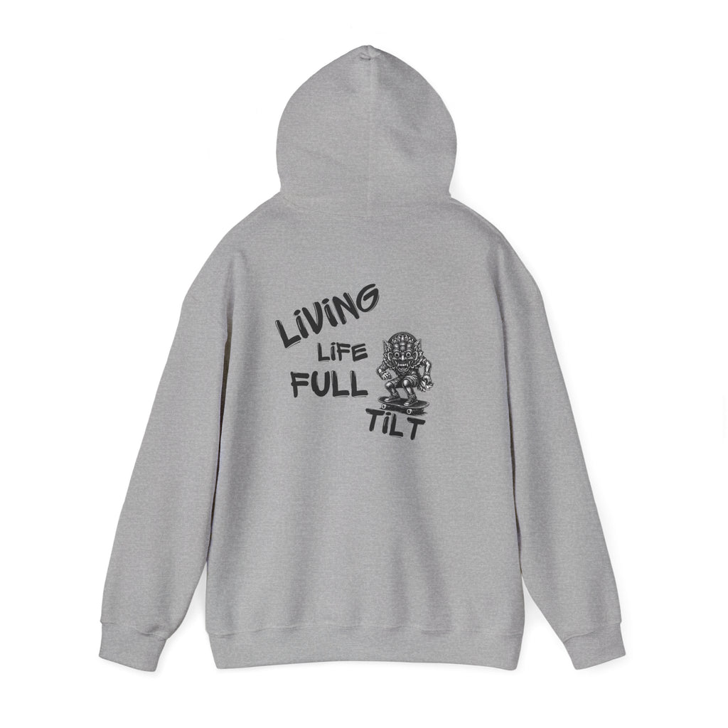 Unisex Hoodie - Living Life Full Tilt Skateboard Graphic Pullover