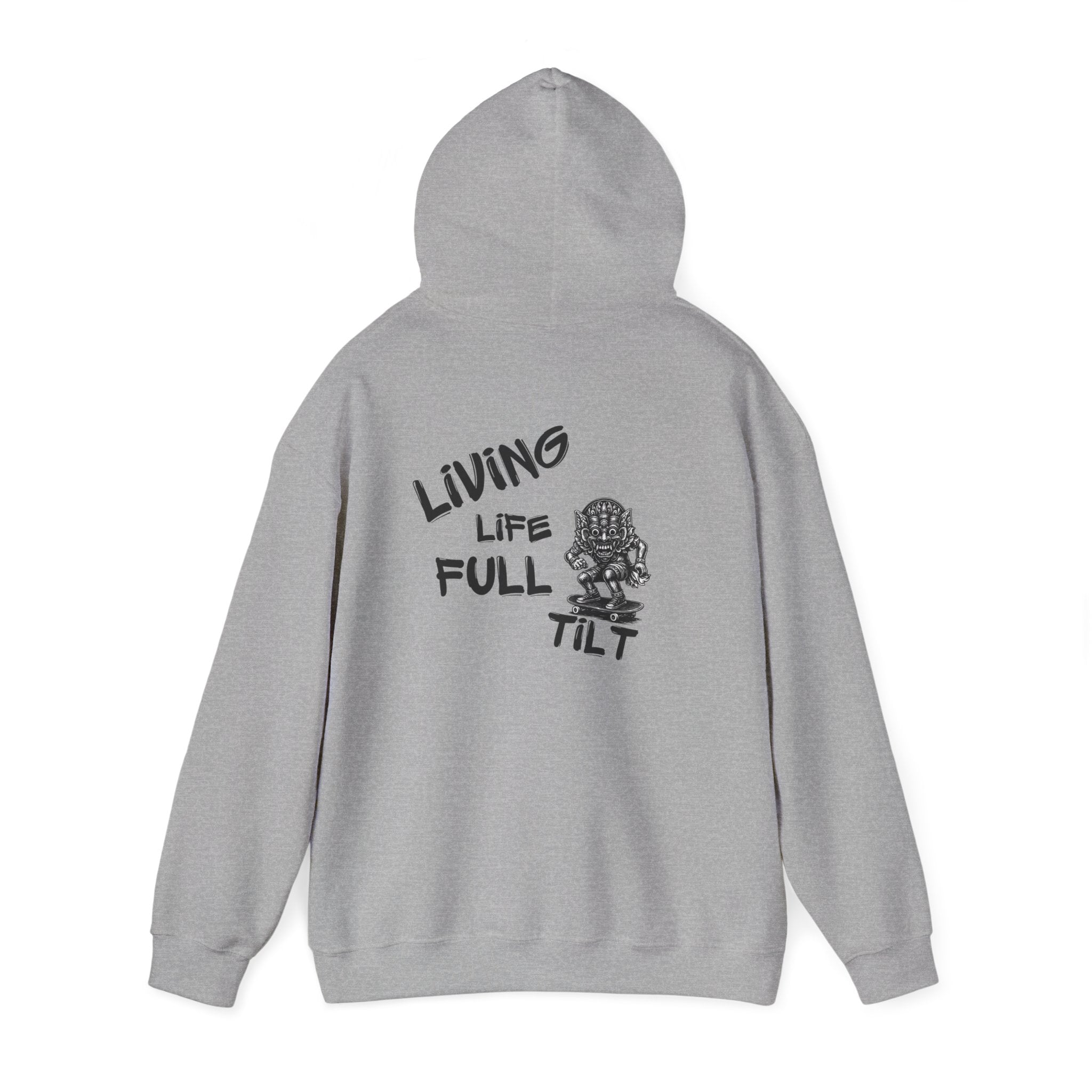 Unisex Hoodie - Living Life Full Tilt Skateboard Graphic Pullover