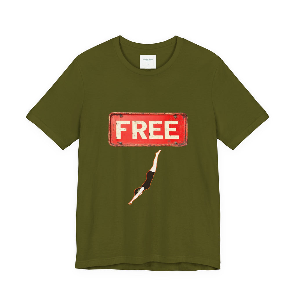 Unisex T‑Shirt Free Diving — Vintage Sign Graphic Tee