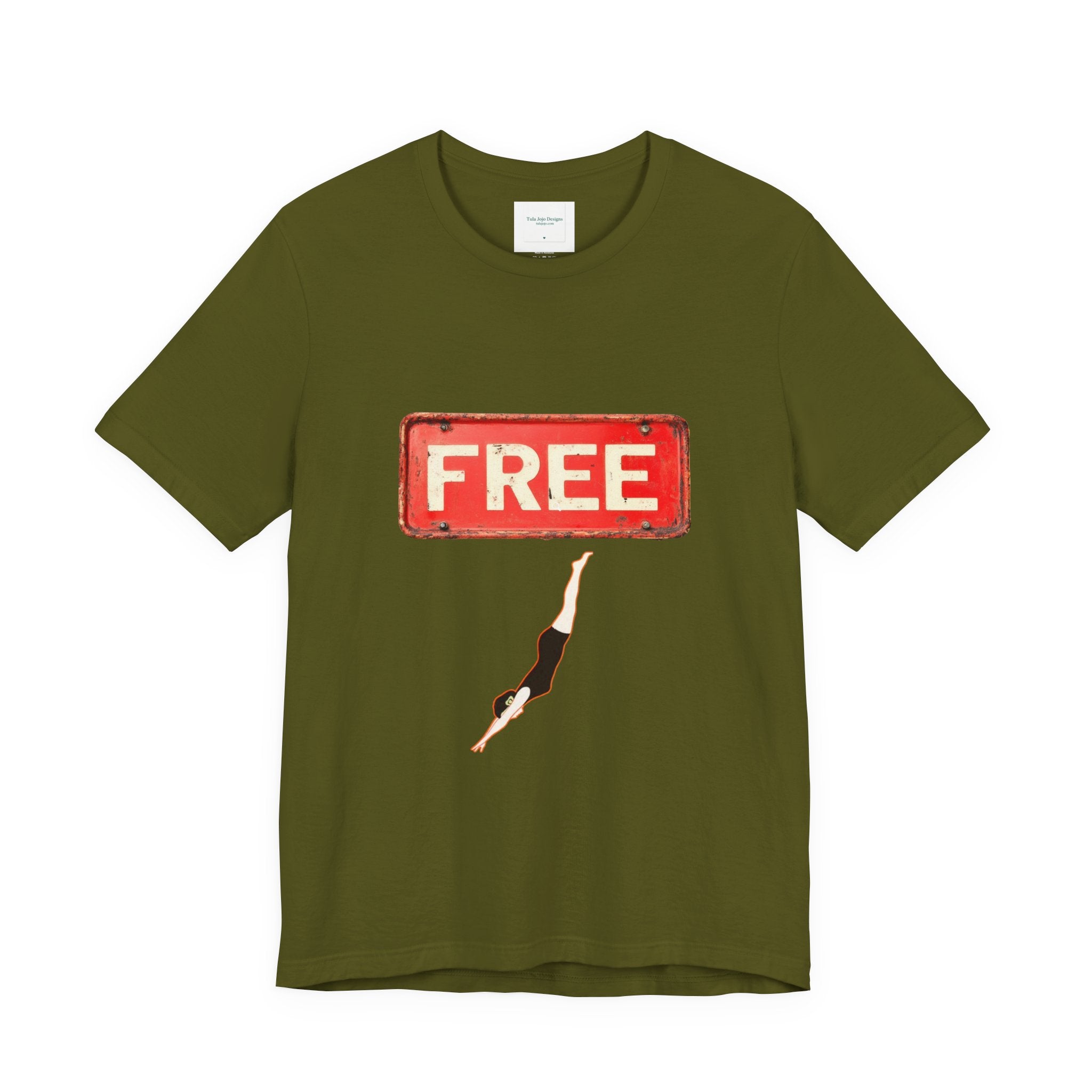 Unisex T‑Shirt Free Diving — Vintage Sign Graphic Tee