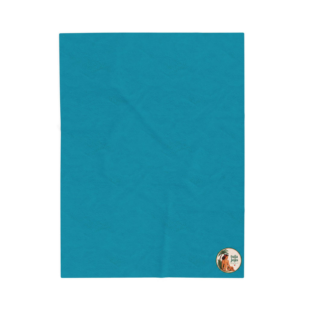 Velveteen Plush Turquoise Blanket