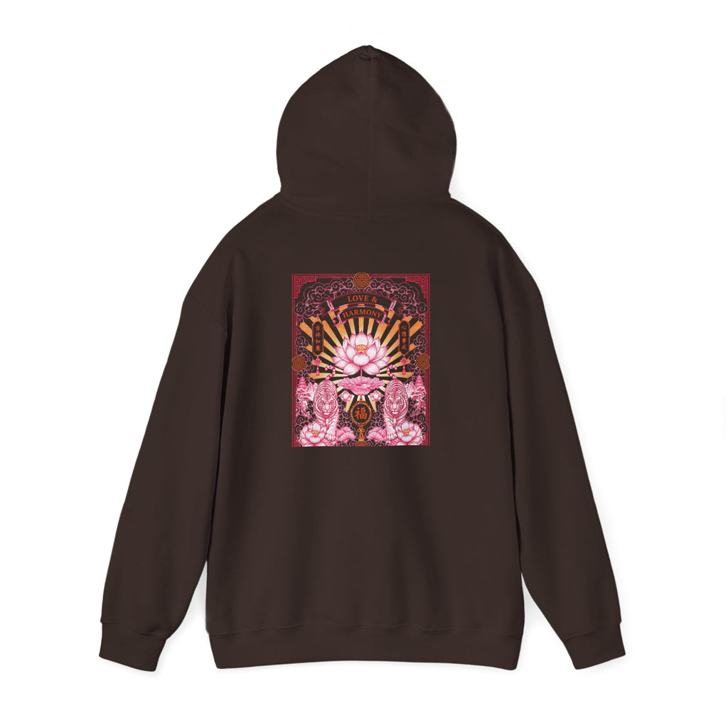Psychedelic Cat Hoodie — Pink Cosmic Cat Art Sweatshirt