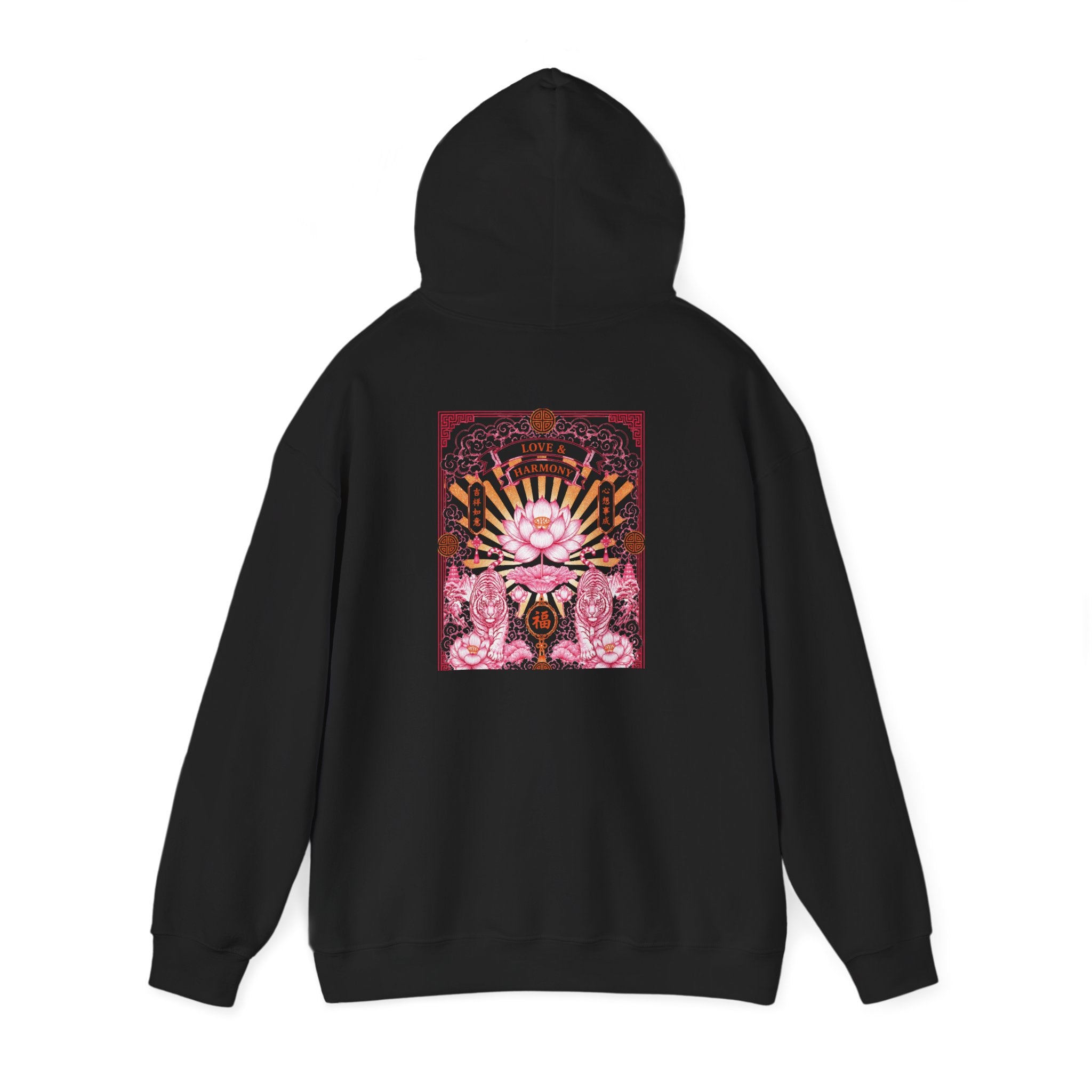 Psychedelic Cat Hoodie — Pink Cosmic Cat Art Sweatshirt
