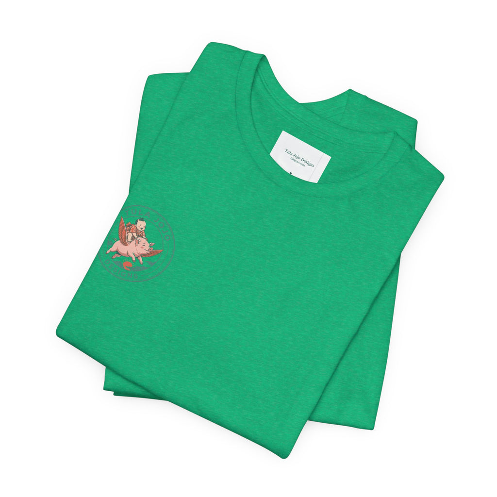 Unisex T Shirt Meditation  — “The Only Way Out Is In” Lotus Buddha