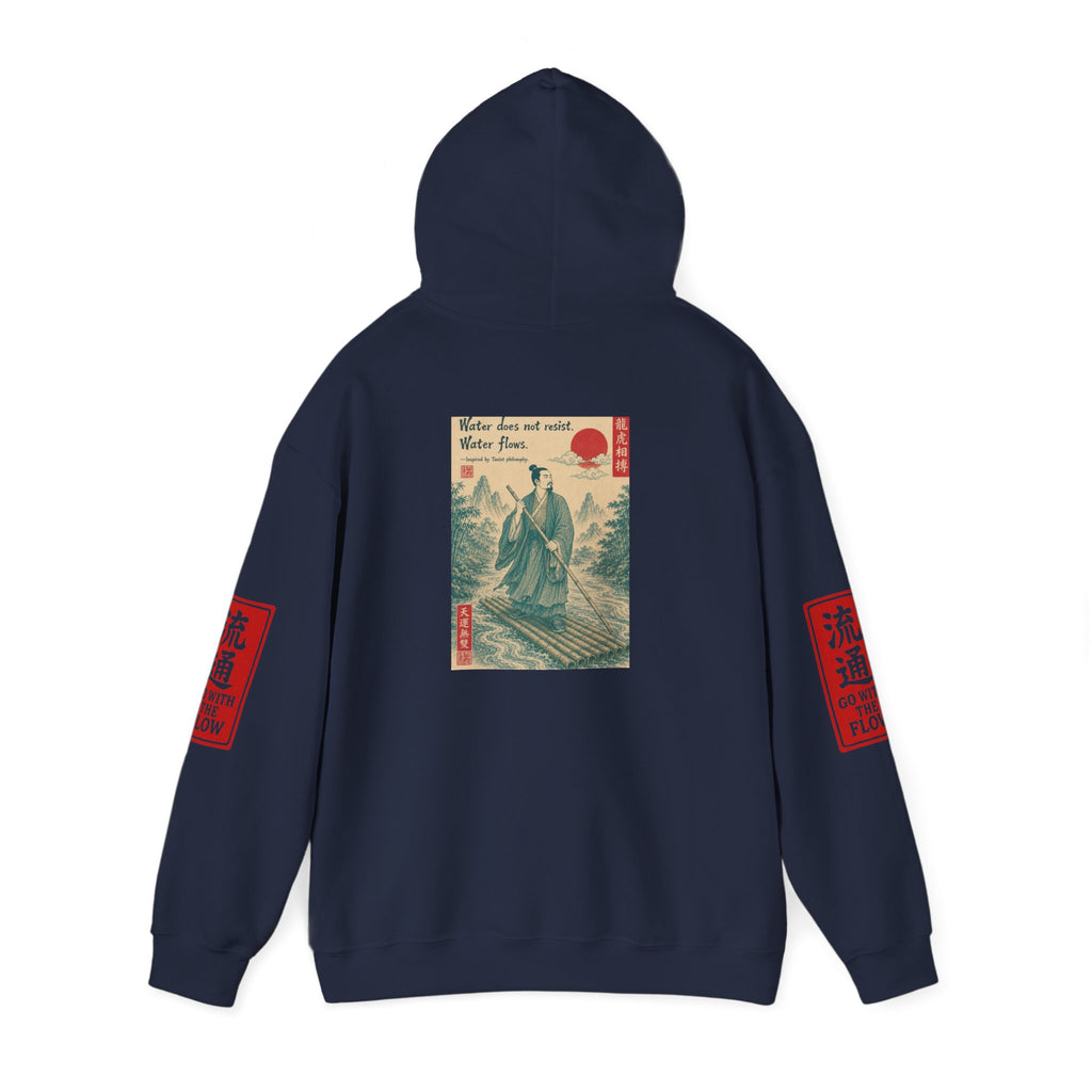 Unisex Hoodie — Vintage Japanese Ukiyo-e Wave & Man Graphic Hooded Sweatshirt