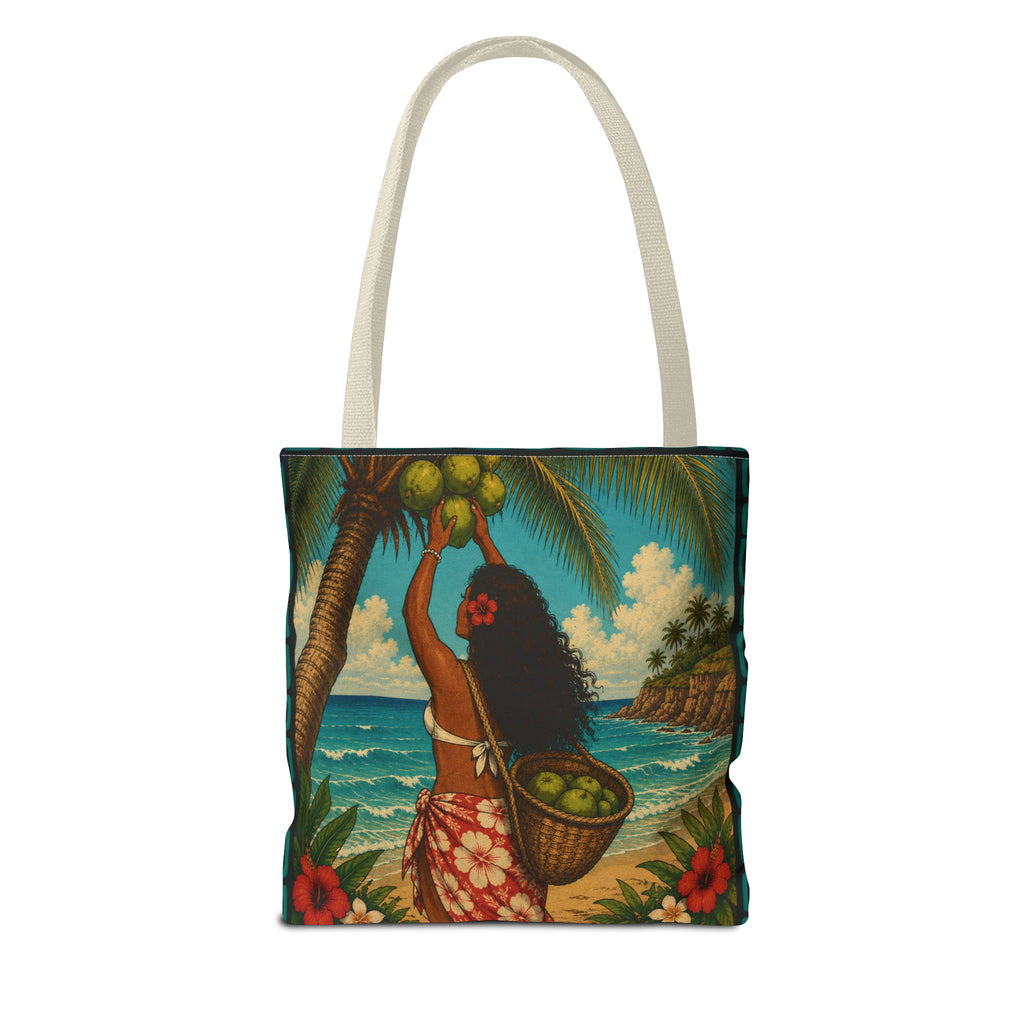 Tropical Hawaiian Beach Tote Bag — Bright Island Paradise Design
