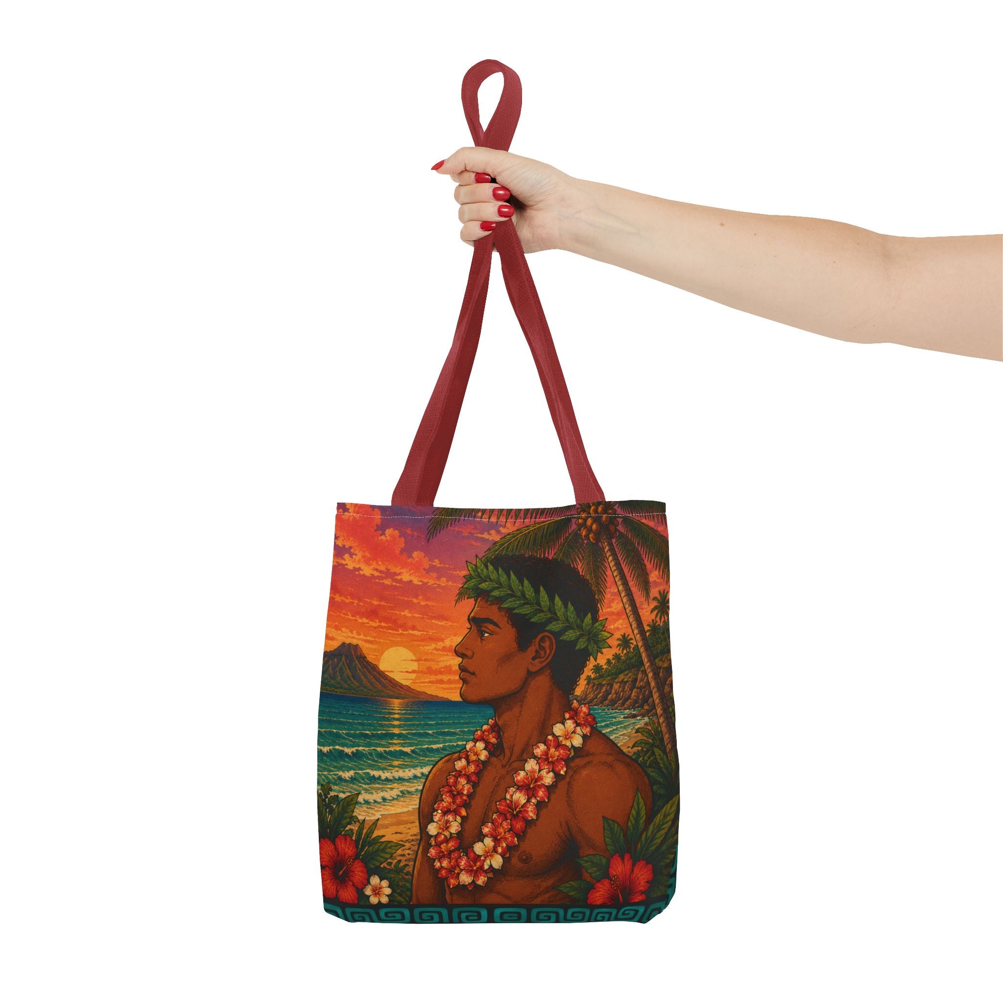 Tropical Hawaiian Beach Tote Bag — Bright Island Paradise Design