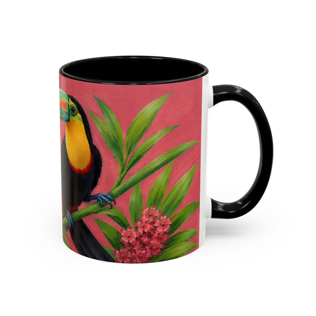 Coffee Mug   – Tropical Toucan in Dusky Bloom  Mug (11/15oz)