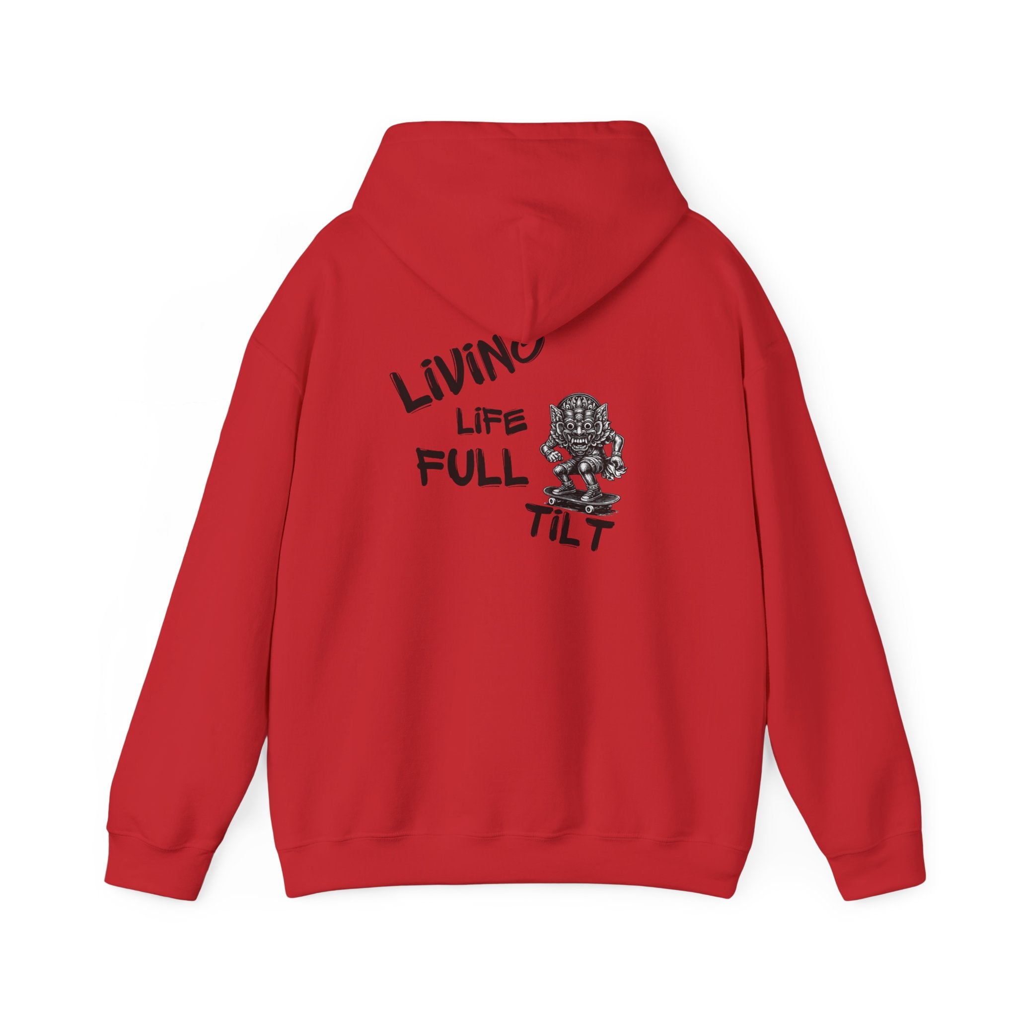 Unisex Hoodie - Living Life Full Tilt Skateboard Graphic Pullover