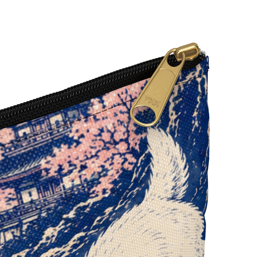 Accessory Pouch — Cute Puppy & Child Doing Downward Dog Zip Pouch Bag