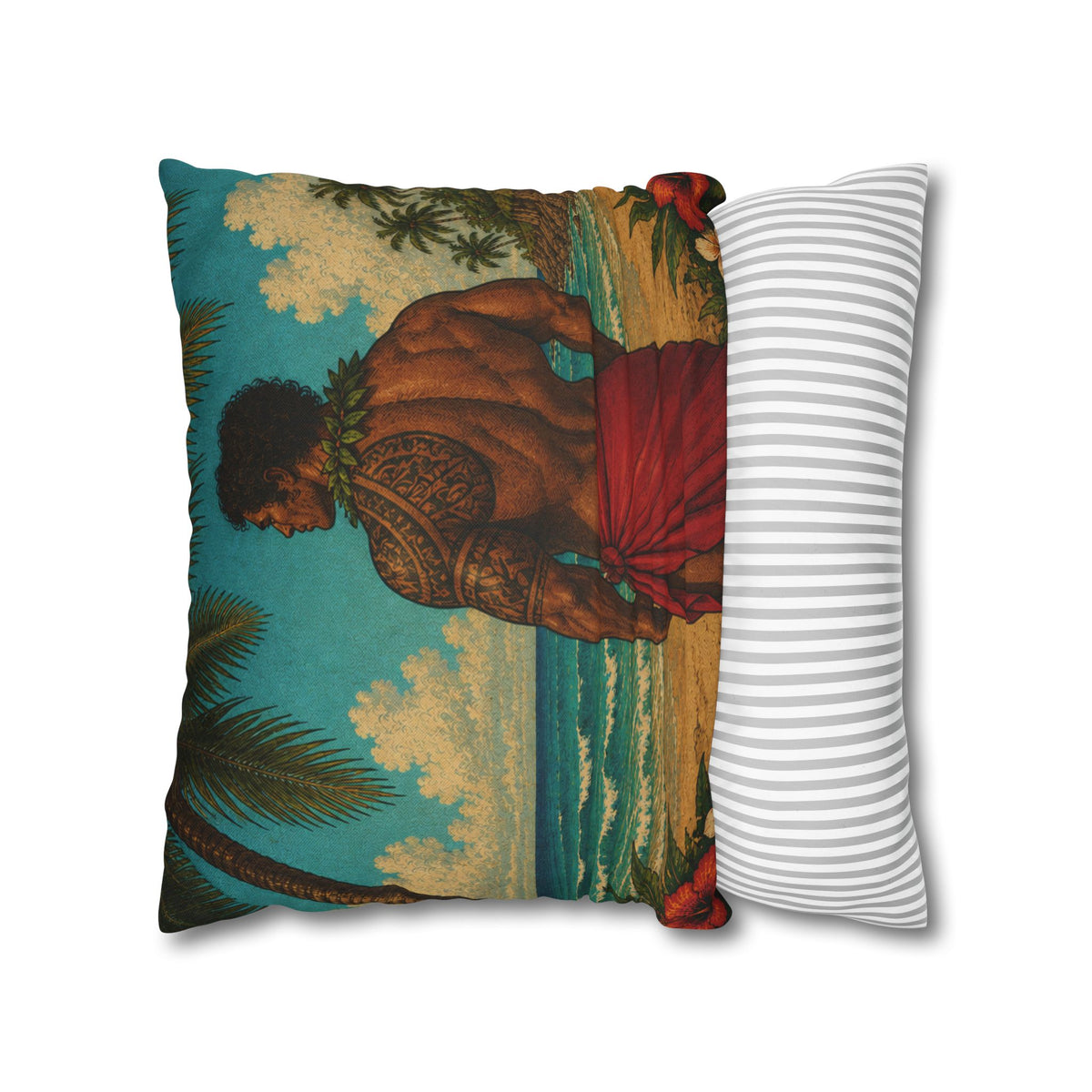 Cushion Cover - Tropical Hawaiian Couple