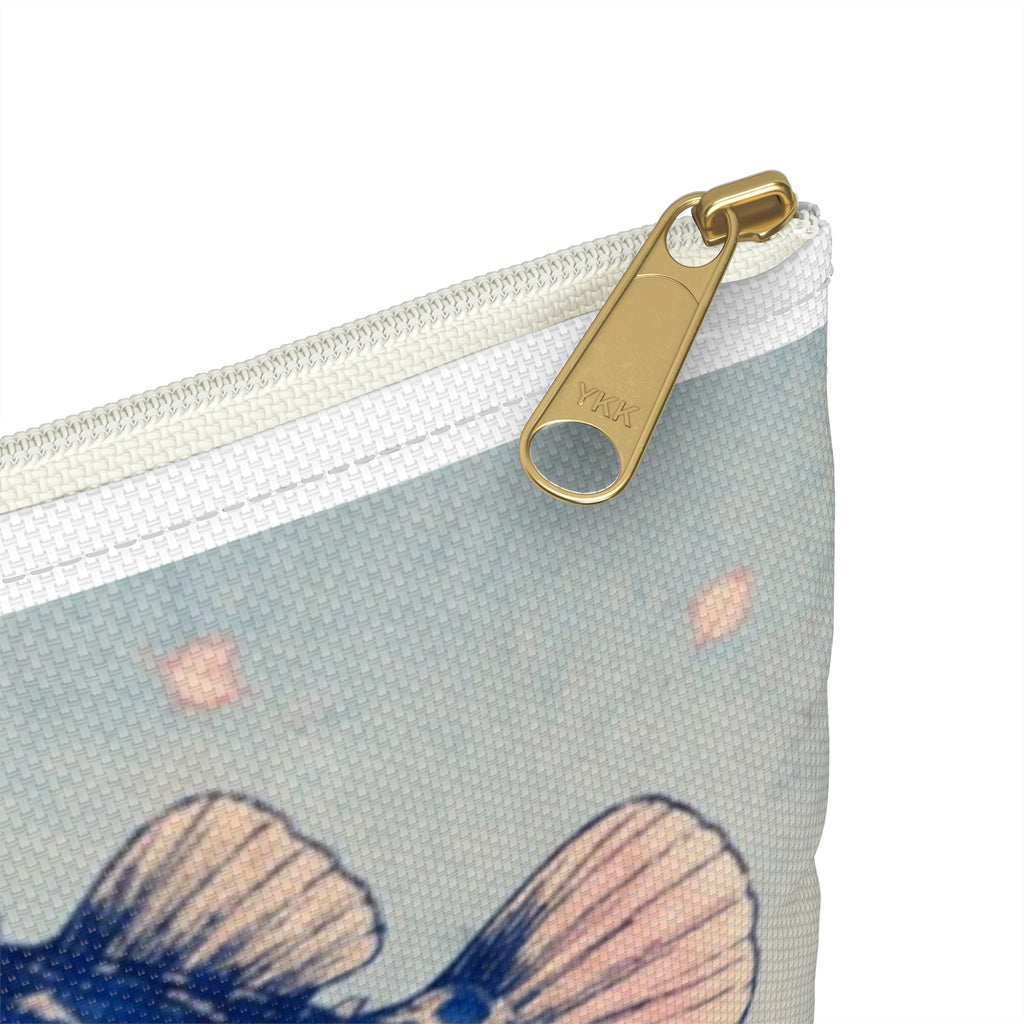Pufferfish & Japanese Children Accessory Pouch — Cute Ocean-Themed Zip Cosmetic Bag