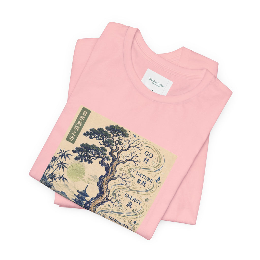 Unisex T Shirt Zen Tree Illustration Tee — "Go At Your Own Pace" Japanese-Inspired Graphic Tee