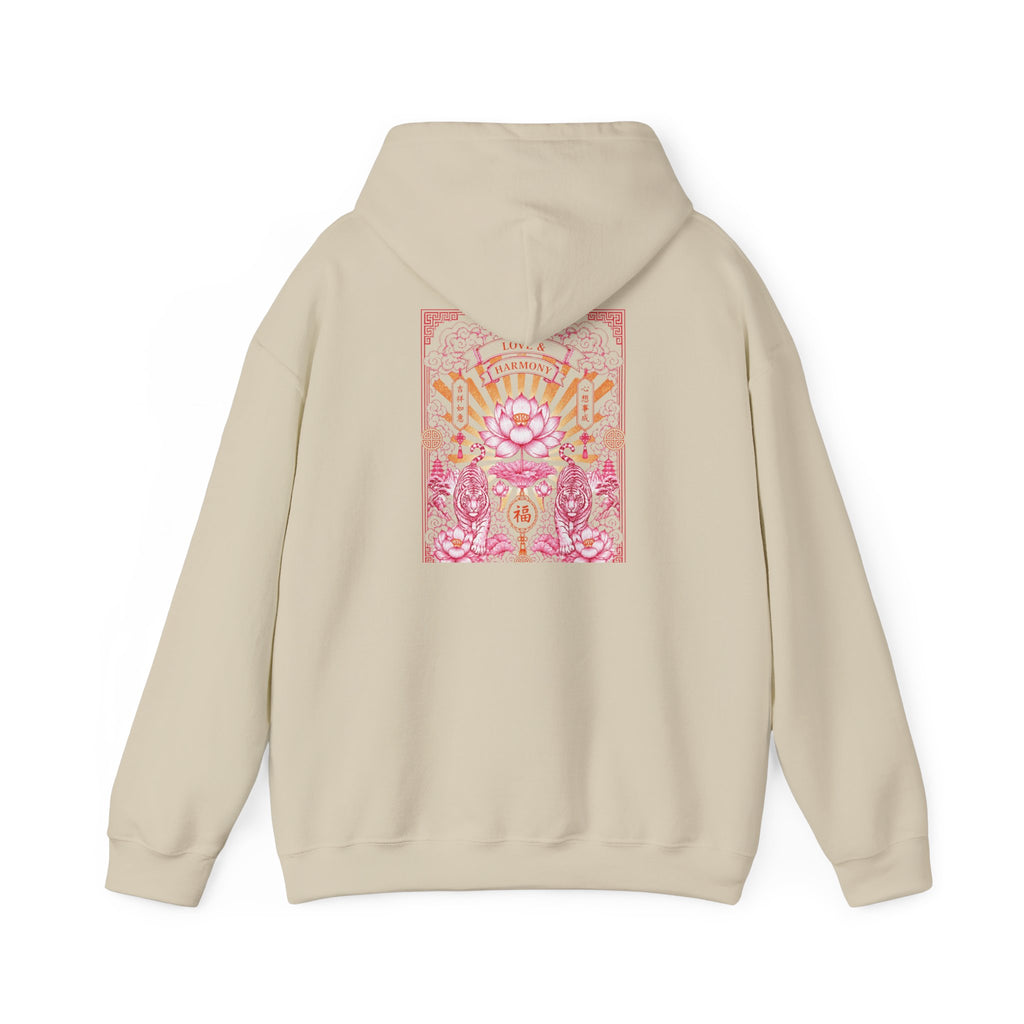 Psychedelic Cat Hoodie — Pink Cosmic Cat Art Sweatshirt
