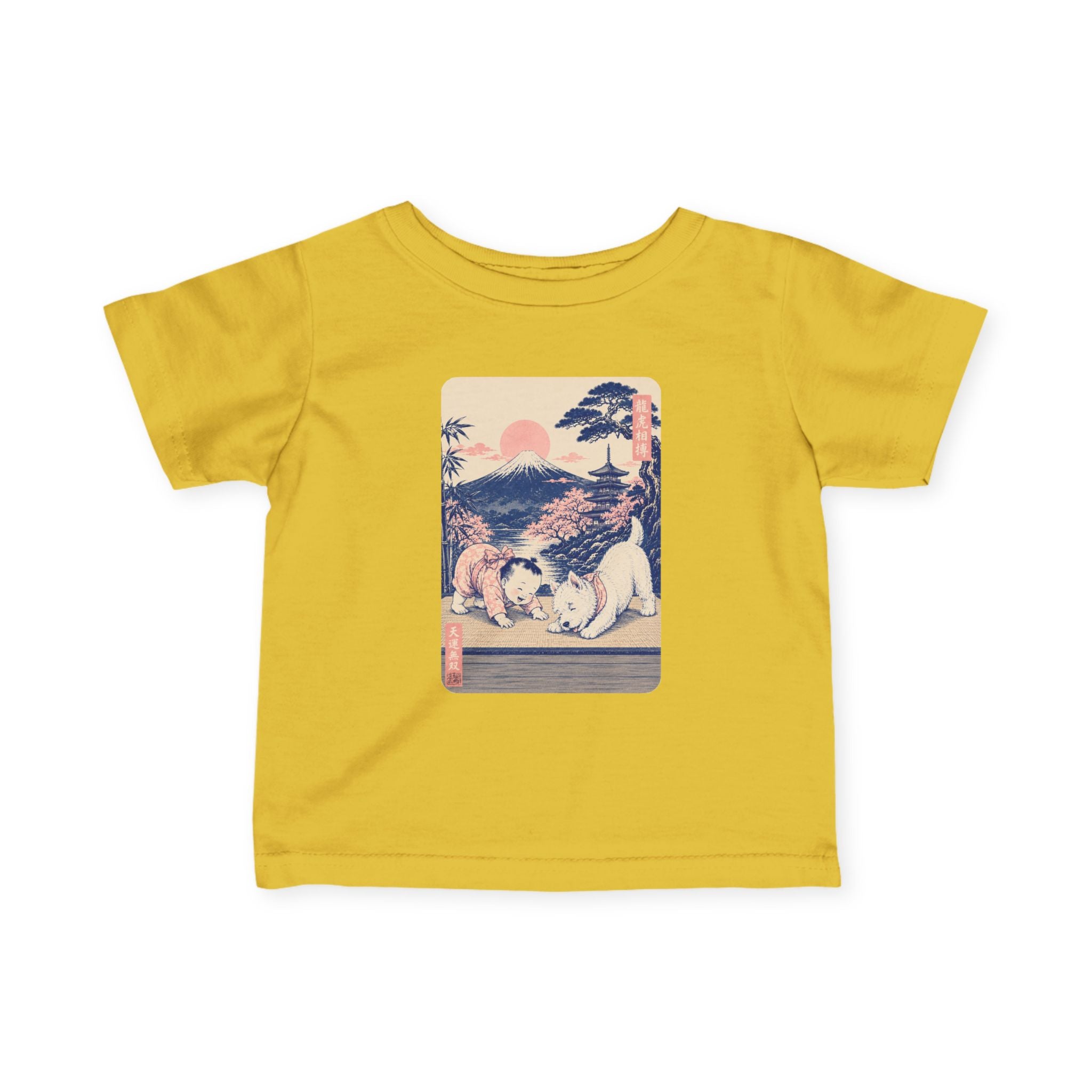 Infant Tee — Vintage Japanese Cat Print Baby Shirt