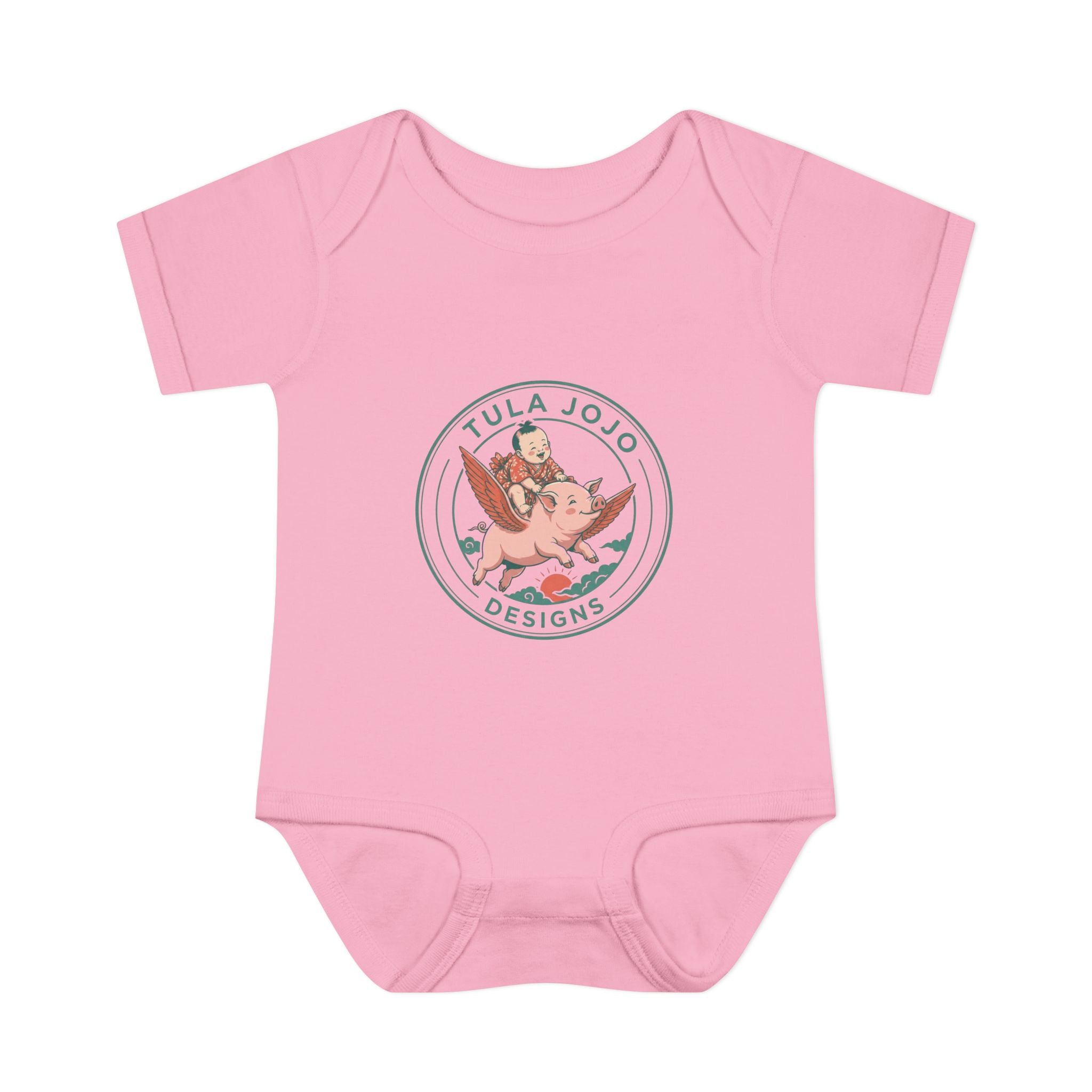 Infant Baby Rib Bodysuit _ Vintage Japanese Flying Pig Tula Jojo's