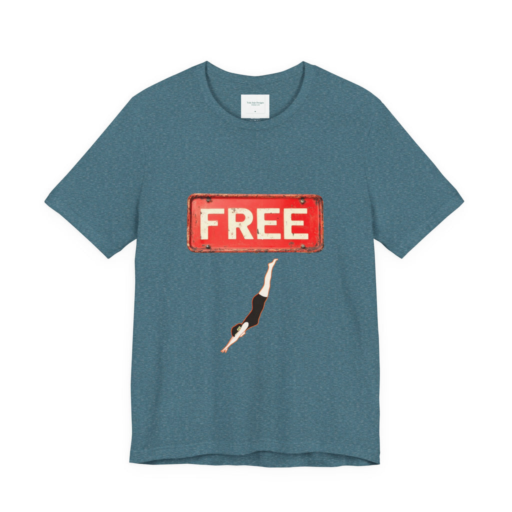 Unisex T‑Shirt Free Diving — Vintage Sign Graphic Tee