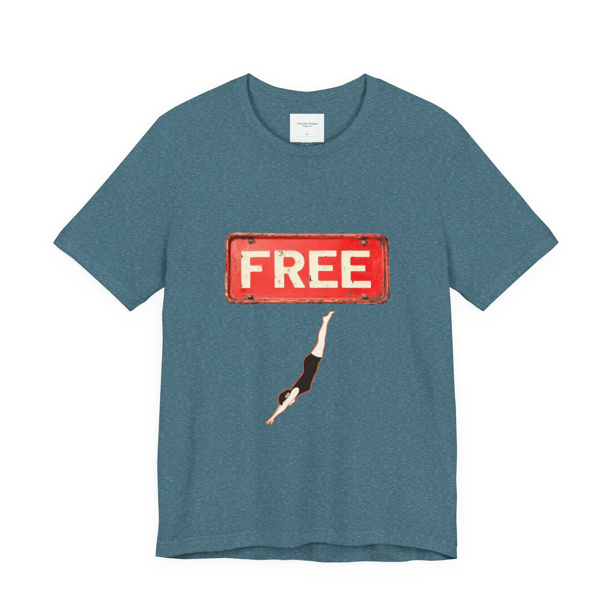 Unisex T‑Shirt Free Diving — Vintage Sign Graphic Tee