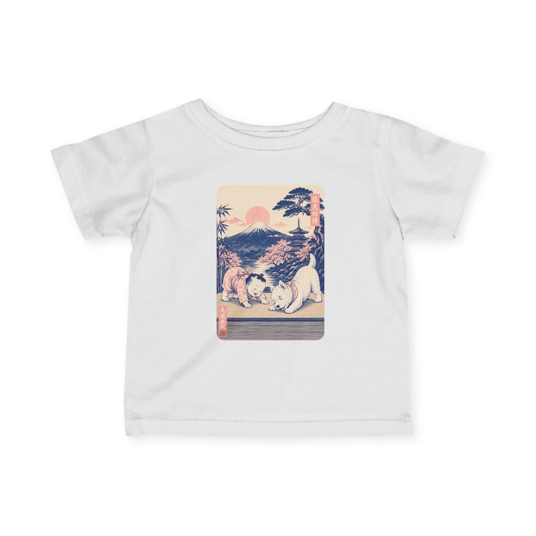 Infant Tee — Vintage Japanese Cat Print Baby Shirt