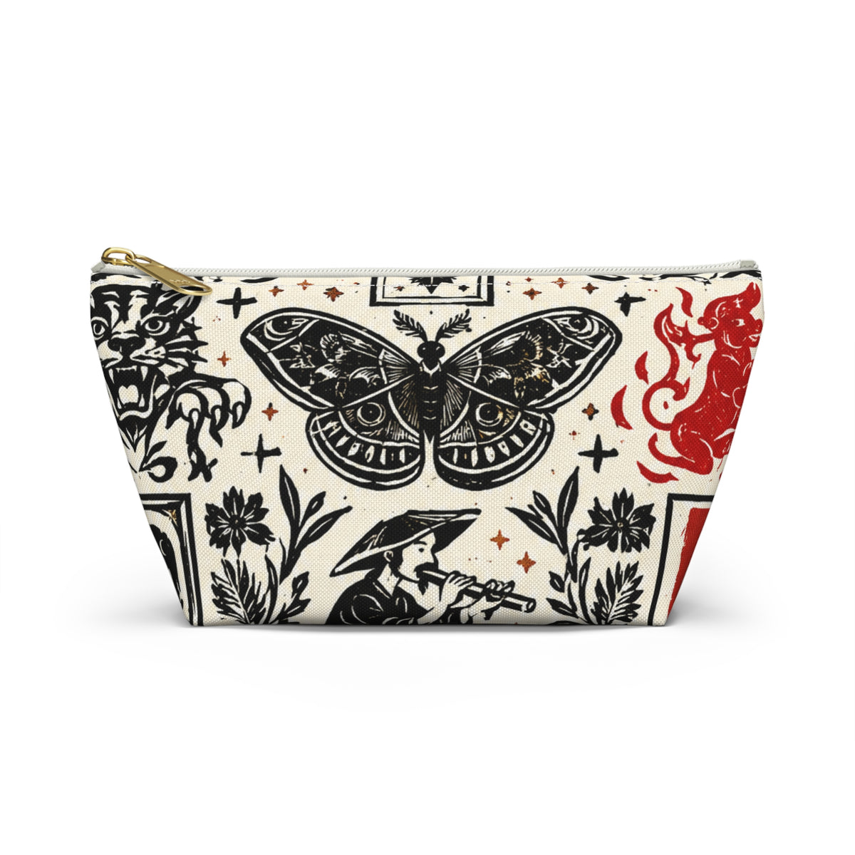Travel Accessory Pouch - Vintage Asian Stamp Art, makeup bag design
