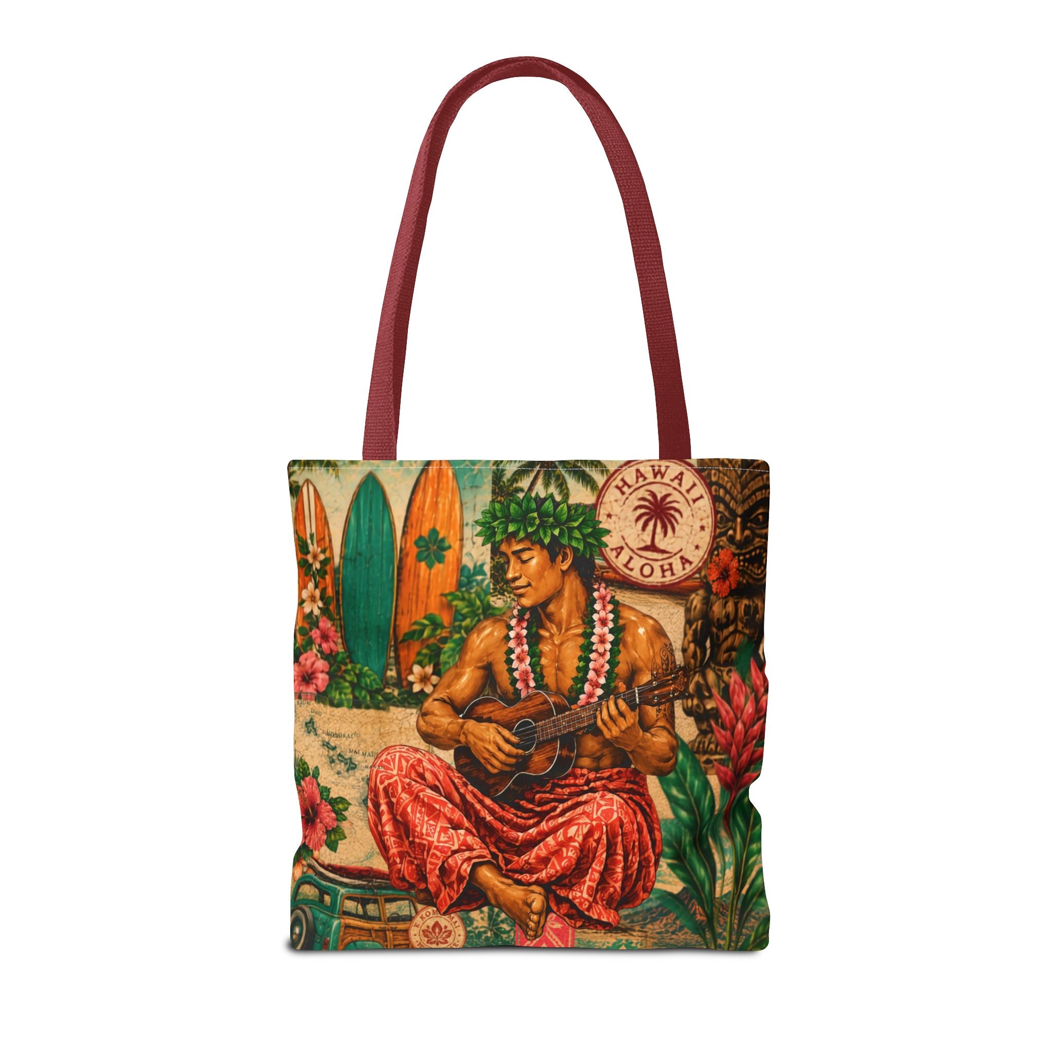 Island Story - Vintage Tropical Island Tote Bag