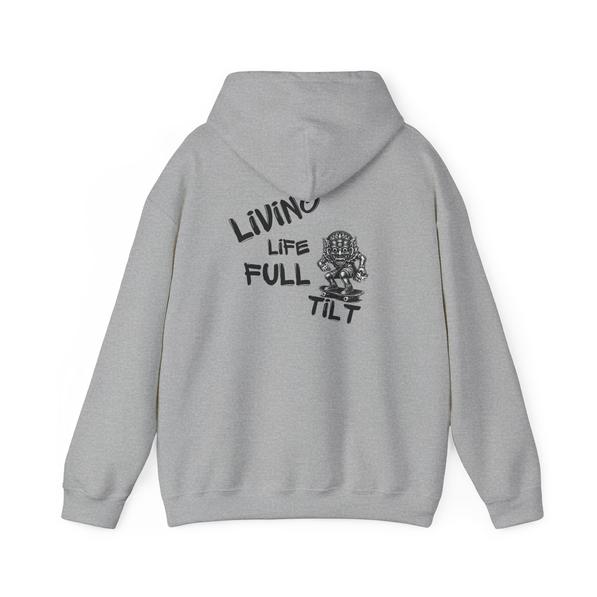Unisex Hoodie - Living Life Full Tilt Skateboard Graphic Pullover