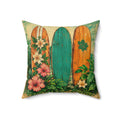 Island Story - Vintage Tropical Surfboards Faux Suede Cushion