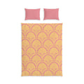 Golden Fan Vintage Cotton Bed Linen – Pink & Mustard Decorative Duvet & Matching Pillow Covers