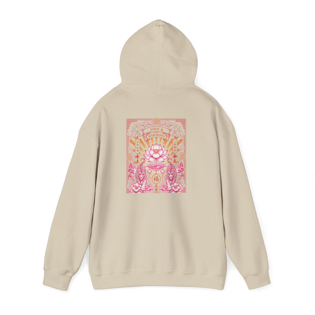 Psychedelic Cat Hoodie — Pink Cosmic Cat Art Sweatshirt