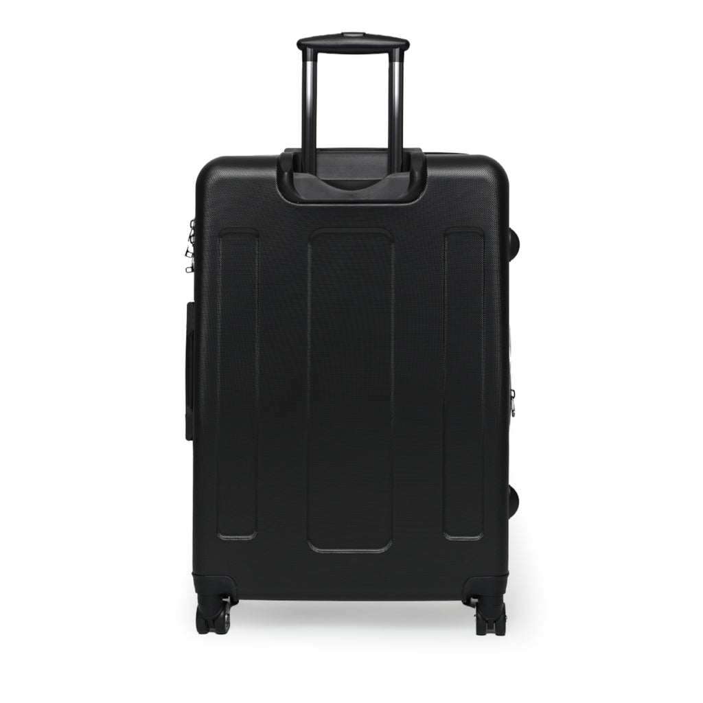 Aloha Tropical Suitcase – Green Hawaiian Stamp Print Luggage