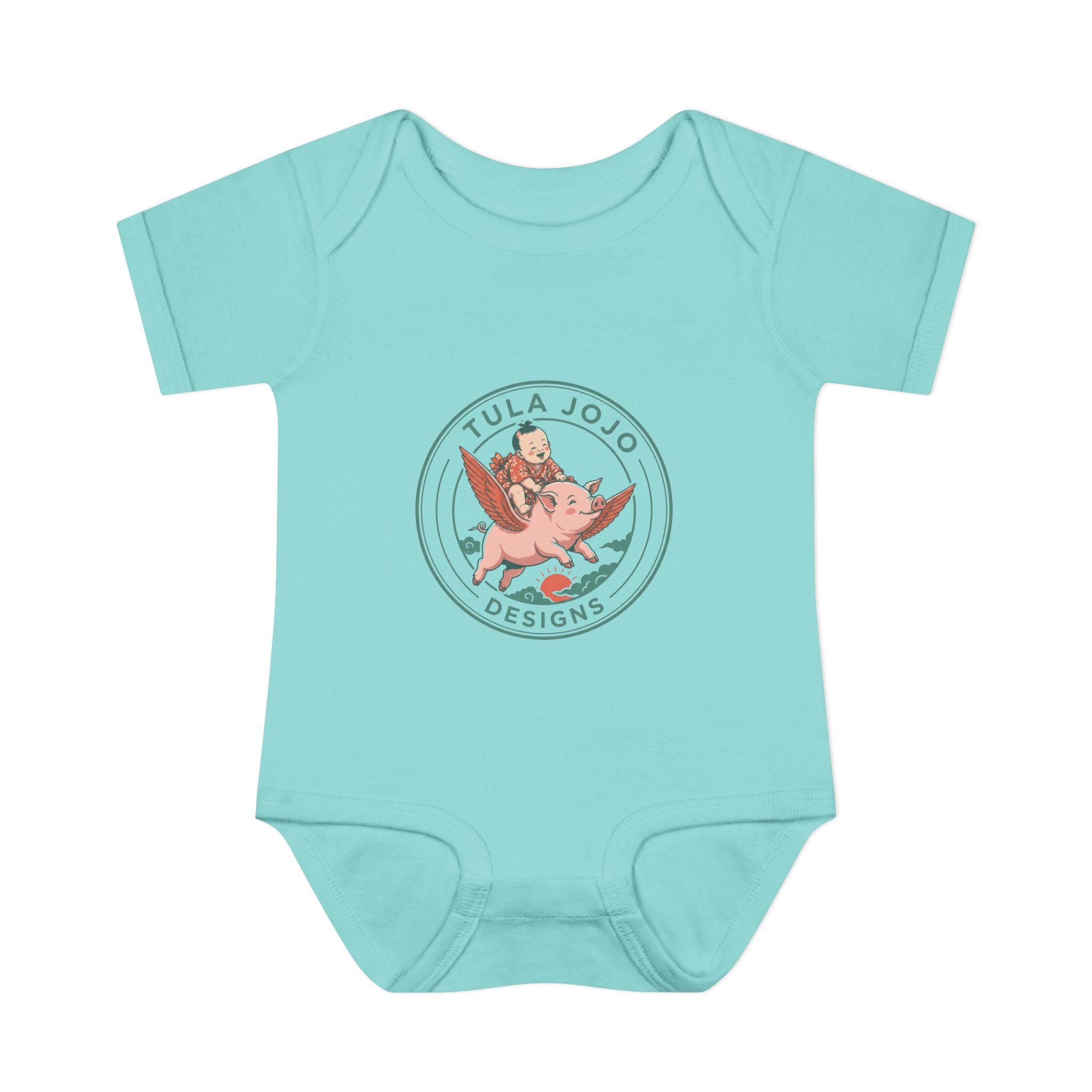 Infant Baby Rib Bodysuit _ Vintage Japanese Flying Pig Tula Jojo's