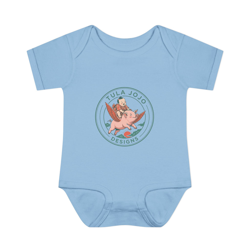 Infant Baby Rib Bodysuit _ Vintage Japanese Flying Pig Tula Jojo's