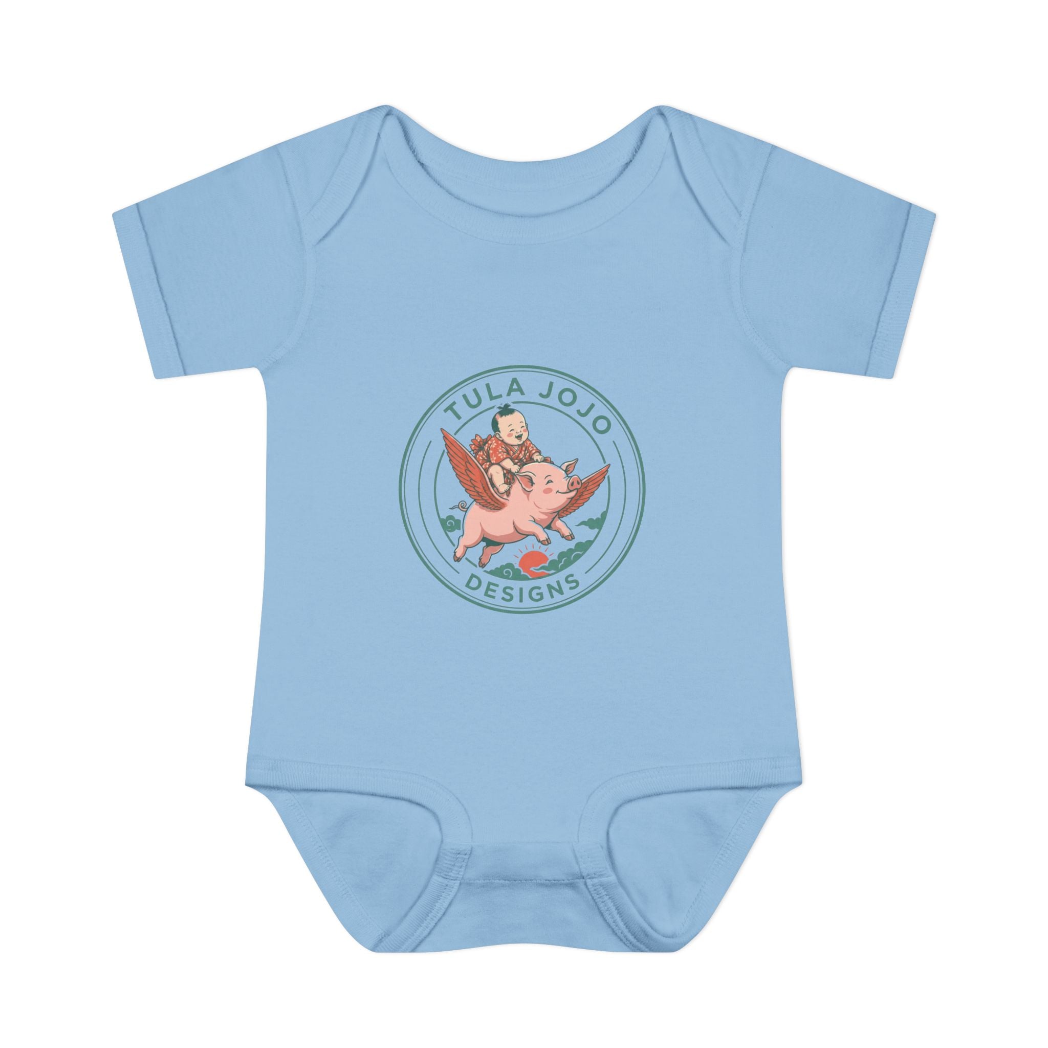 Infant Baby Rib Bodysuit _ Vintage Japanese Flying Pig Tula Jojo's