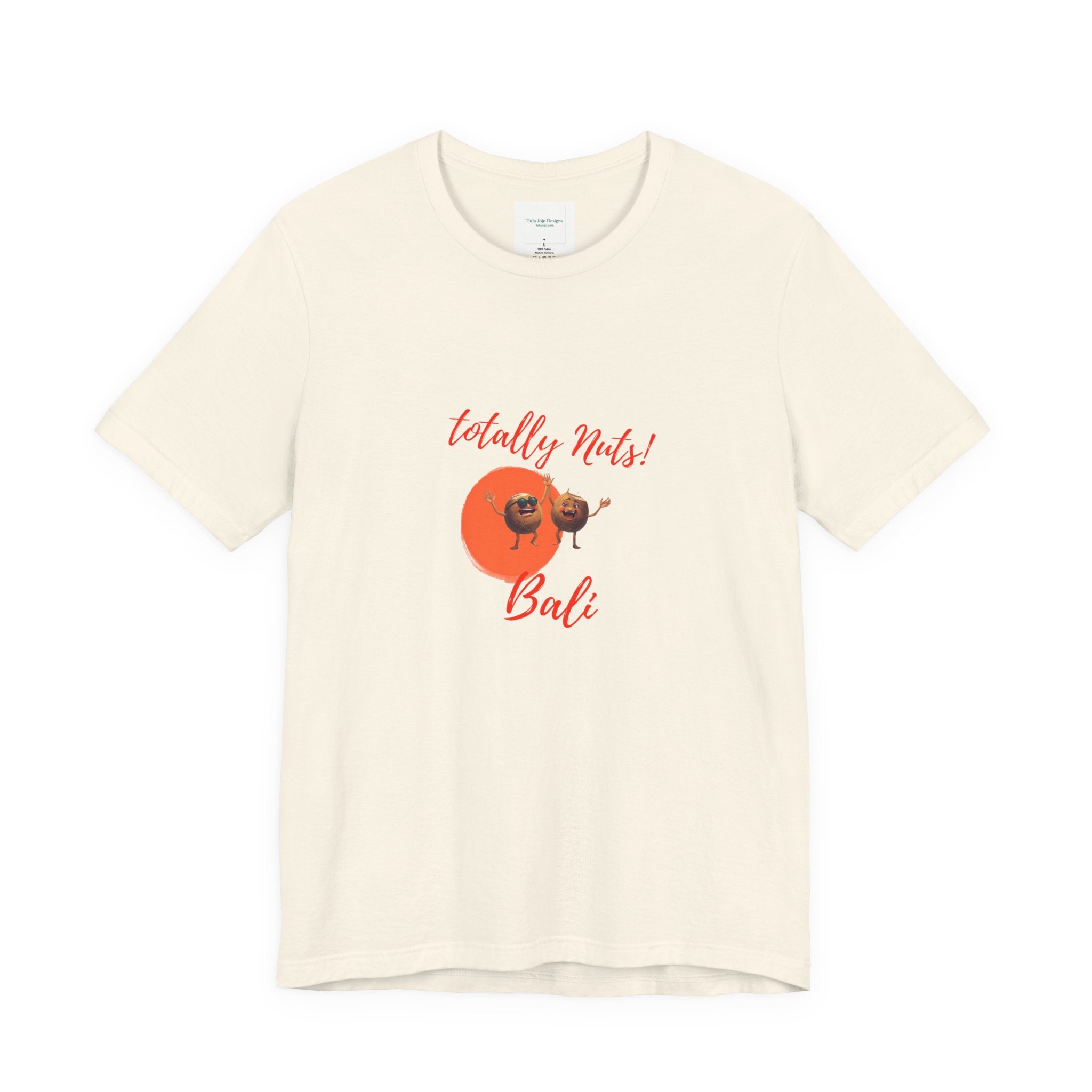 Unisex T-Shirt  'Totally Nuts! Bali' Tropical Coconut Graphic Tee