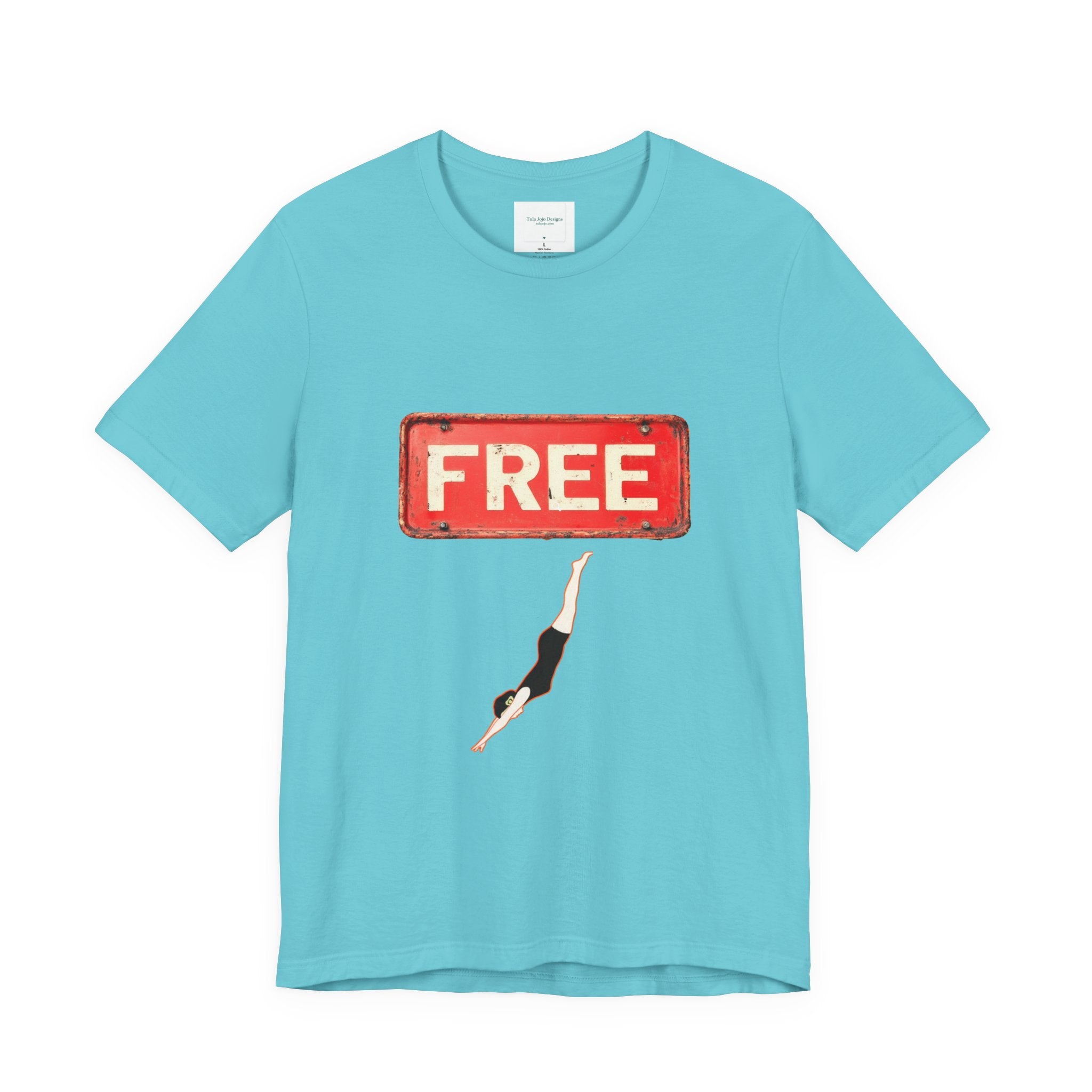 Unisex T‑Shirt Free Diving — Vintage Sign Graphic Tee