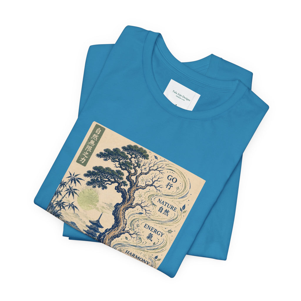 Unisex T Shirt Zen Tree Illustration Tee — "Go At Your Own Pace" Japanese-Inspired Graphic Tee