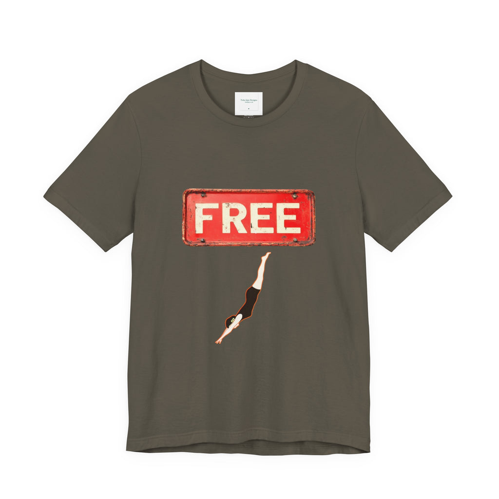 Unisex T‑Shirt Free Diving — Vintage Sign Graphic Tee