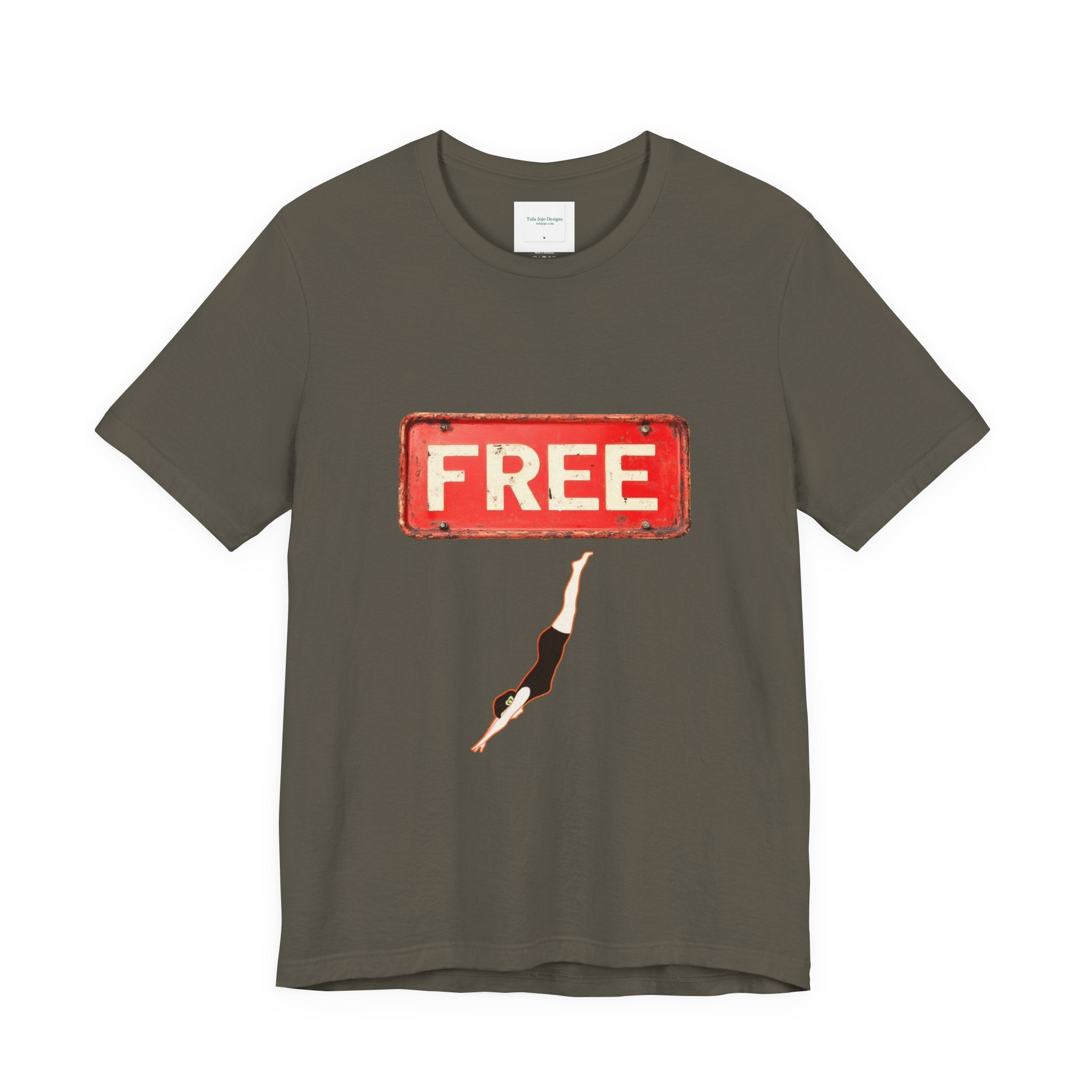 Unisex T‑Shirt Free Diving — Vintage Sign Graphic Tee